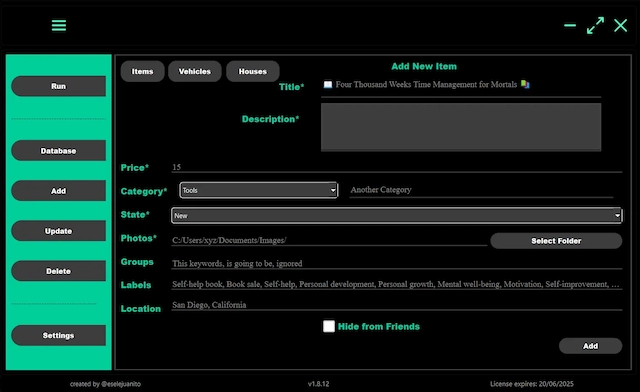 Add New <strong>Item</strong> in database